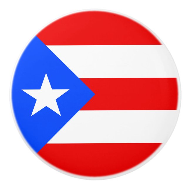 Puerto Rico Flag Ceramic Knob (Front)