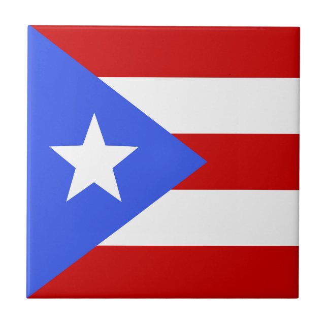Puerto Rico flag Ceramic Tile (Front)