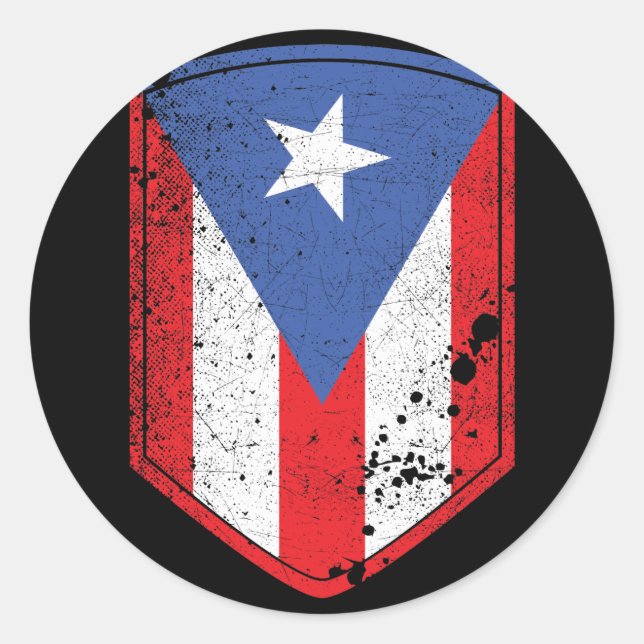 Puerto Rico Flag Classic Round Sticker (Front)