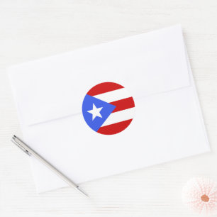 Puerto Rico flag Classic Round Sticker