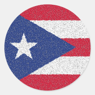 PUERTO RICO FLAG CLASSIC ROUND STICKER