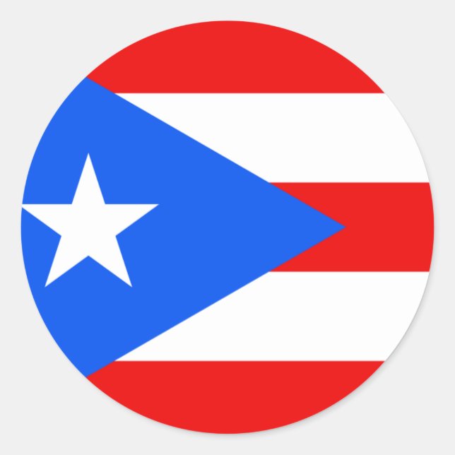 Puerto Rico Flag Classic Round Sticker (Front)