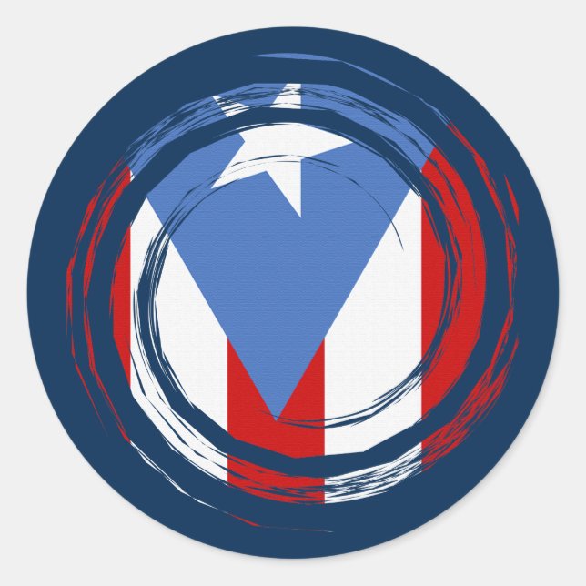 Puerto Rico Flag Classic Round Sticker (Front)