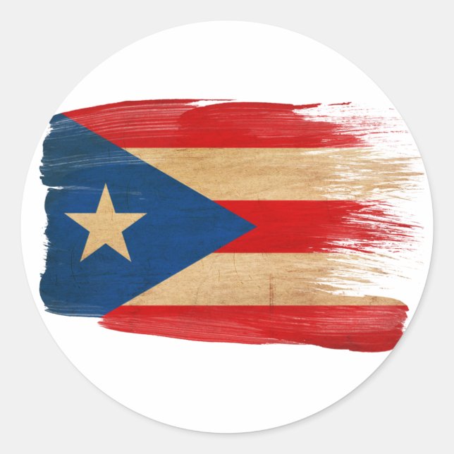 Puerto Rico Flag Classic Round Sticker (Front)