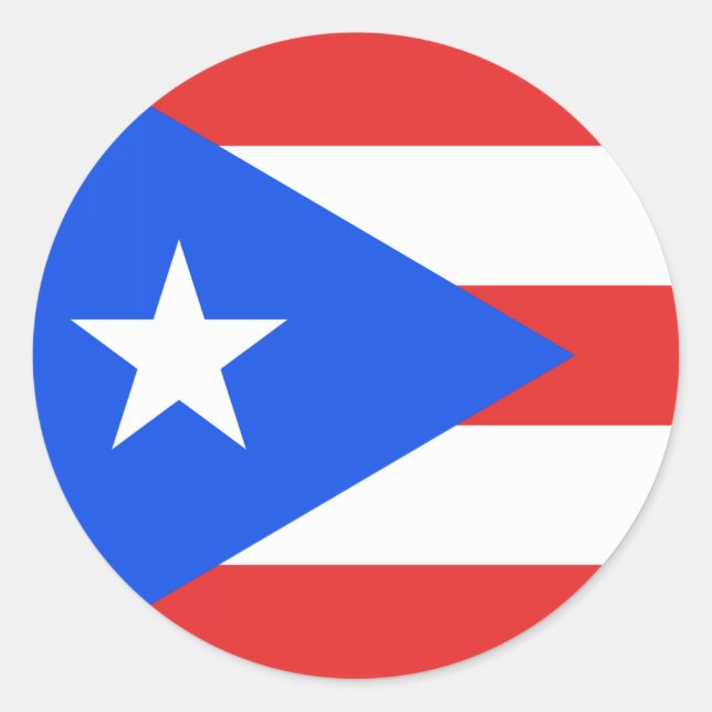Puerto Rico Flag Classic Round Sticker (Front)