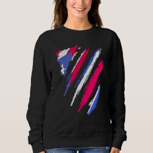 Puerto Rico Flag Costa Rica Grown Patriot Country  Sweatshirt
