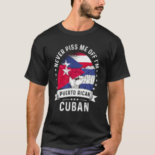 Puerto Rico Flag Cuba Grown Humour Pride T-Shirt