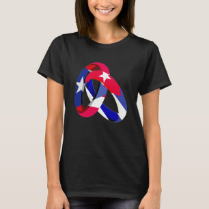 Puerto Rico Flag Cuba Grown Ring Marriage Wedding T-Shirt