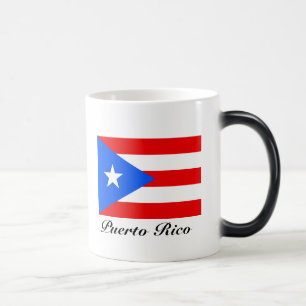 Puerto Rico flag custom colour changing magic mug