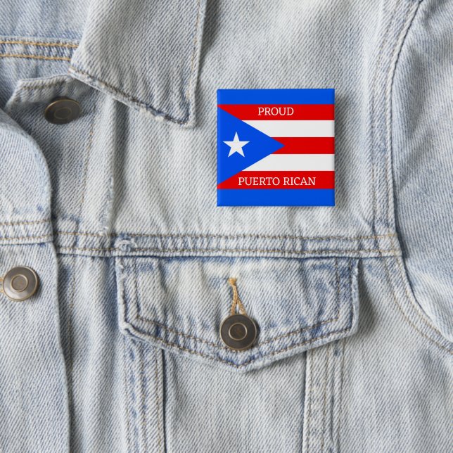 Puerto Rico Flag Design Button (In Situ)