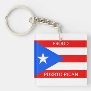 Puerto Rico Flag Design Key Ring