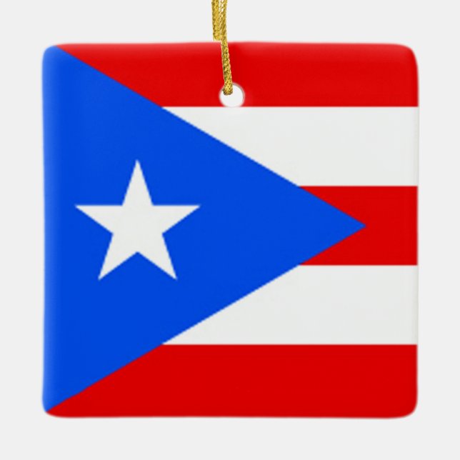 Puerto Rico Flag Design Ornament (Front)