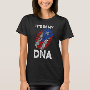 Puerto Rico Flag DNA Men Women Puerto Rican Souve T-Shirt