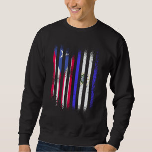 Puerto Rico Flag El Salvador Grown Country Flags S Sweatshirt