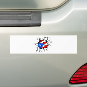 Puerto Rico Flag Fist Cool Bumper Sticker
