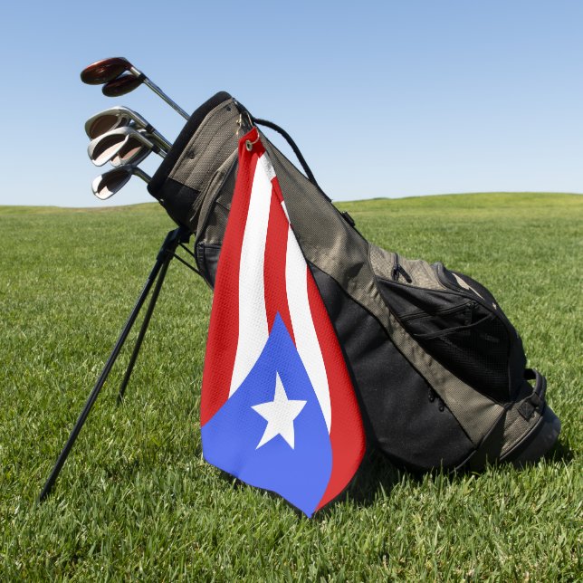Puerto Rico flag Golf Towel (Green)