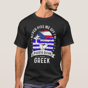 Puerto Rico Flag Greece Grown Humor Pride T-Shirt