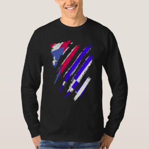 Puerto Rico Flag Greece Grown Patriot Country Stri T-Shirt