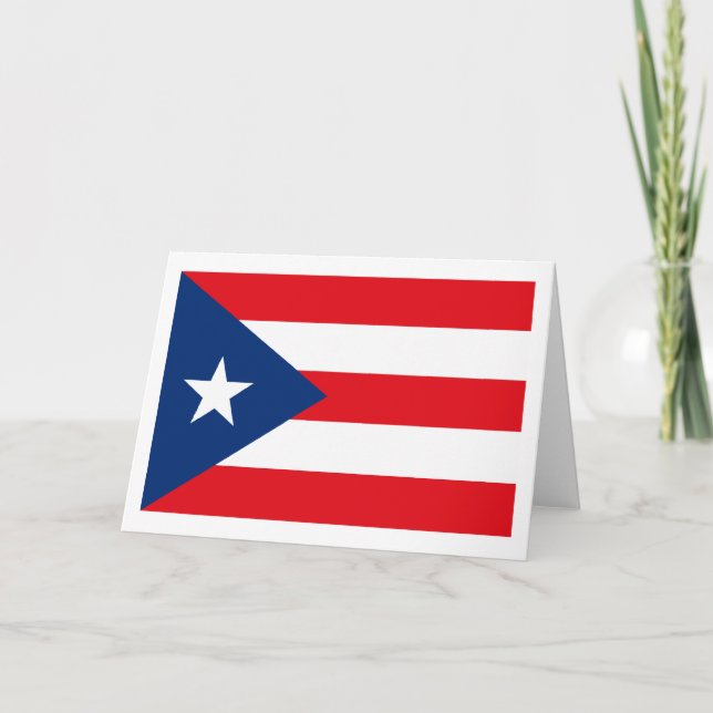 Puerto Rico Flag Greeting Card (Front)