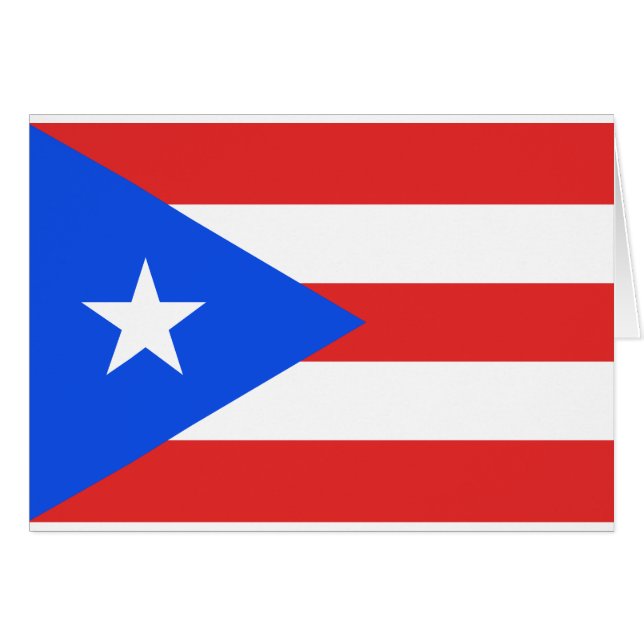 Puerto Rico Flag Greeting Card (Front Horizontal)