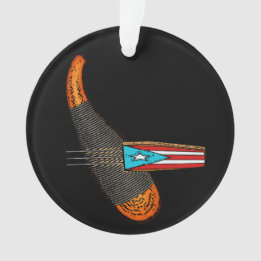 Puerto Rico Flag Guiro Ornament
