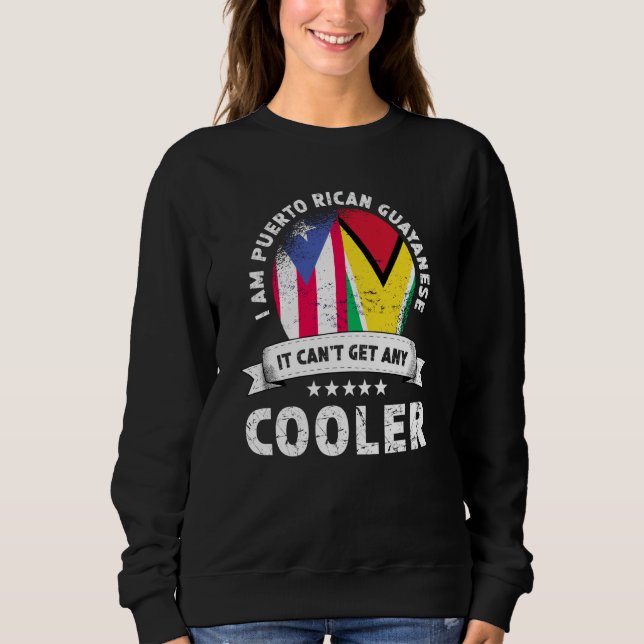 Puerto Rico Flag Guyana Grown Patriot Country Prid Sweatshirt (Front)