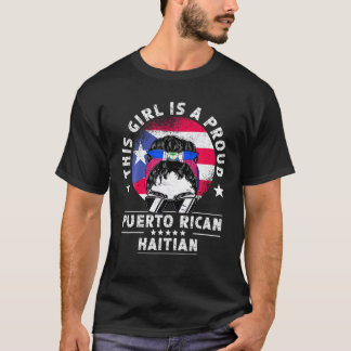 Puerto Rico Flag Haiti Grown Women Girl Pride T Sh T-Shirt