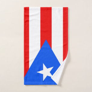 Puerto Rico Flag Hand Towel
