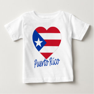 Puerto Rico Flag Heart Baby T-Shirt