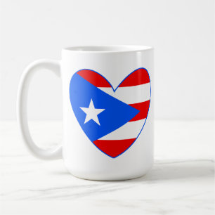 Puerto Rico flag heart Coffee Mug