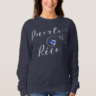 Puerto Rico Flag Heart, Puerto Rican Design Sweatshirt