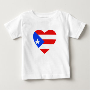 Puerto Rico Flag Heart T-Shirt
