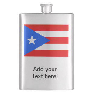 Puerto Rico Flag Hip Flask