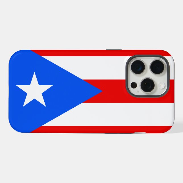 Puerto Rico flag iPhone Case (Back Horizontal)