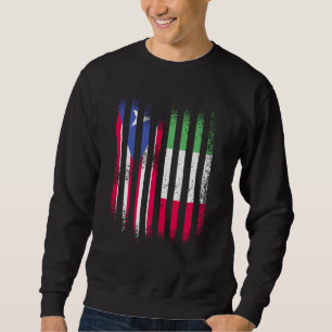 Puerto Rico Flag Italy Grown Country Flags Stripes Sweatshirt