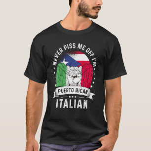 Puerto Rico Flag Italy Grown Humor Pride T-Shirt
