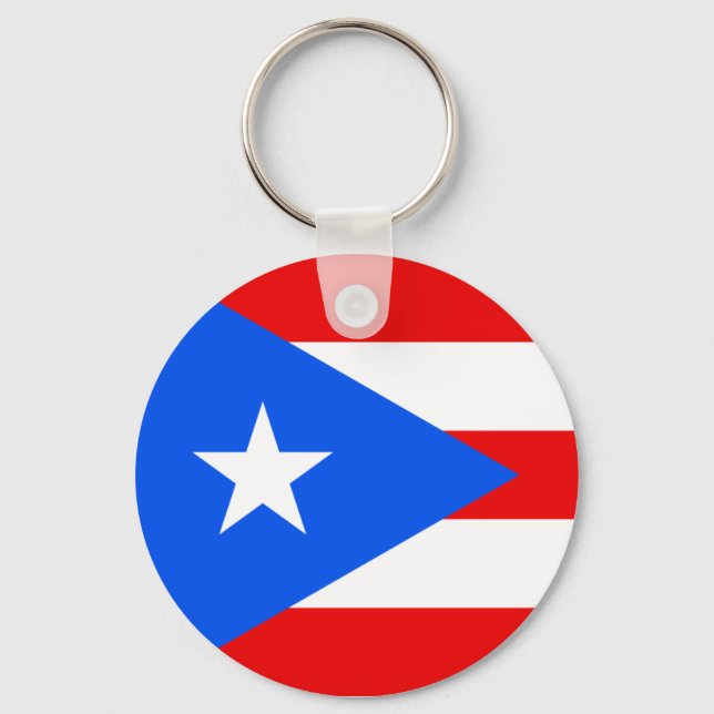 Puerto Rico Flag Key Ring (Front)