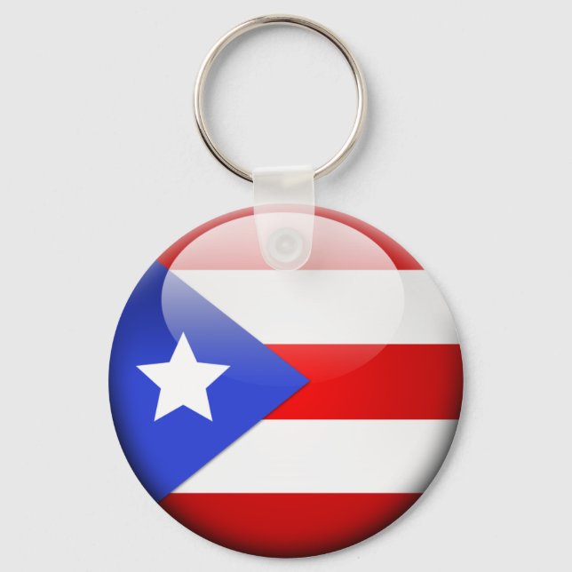 Puerto Rico Flag Key Ring (Front)