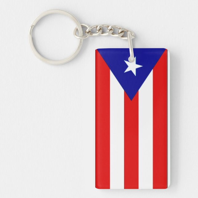 Puerto Rico Flag Key Ring (Front)