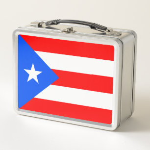 Puerto Rico Flag Metal Lunch Box