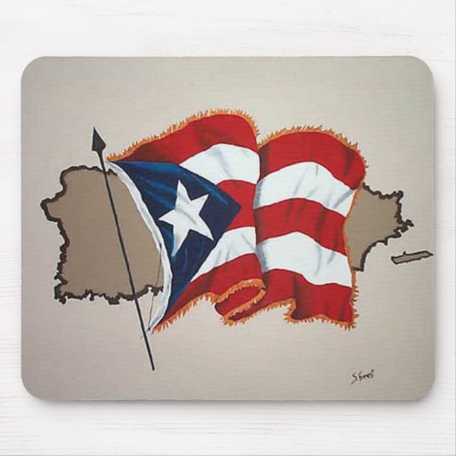 Puerto Rico Flag Mouse Pad! Mouse Pad (Front)