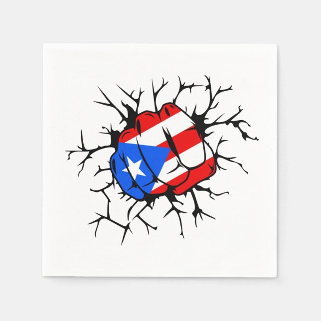 Puerto Rico Flag  Napkin (Front)
