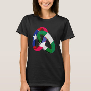 Puerto Rico Flag Nigeria Grown Ring Marriage Weddi T-Shirt
