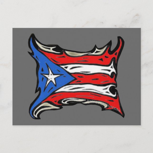Puerto Rico Flag of Reggaeton Postcard (Front)