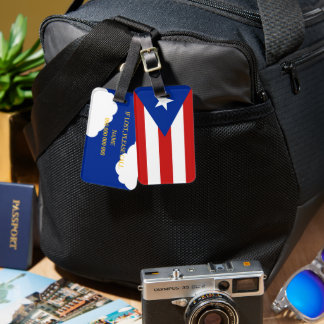 Puerto Rico Flag Patriotic Vacation Luggage Tag