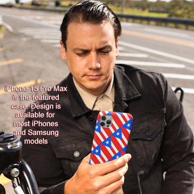 Puerto Rico Flag Pattern iPhone 15 Pro Max Case-Mate iPhone Case (Puerto Rico Flag Pattern iPhone 15 Pro Max Case-Mate iPhone Case)