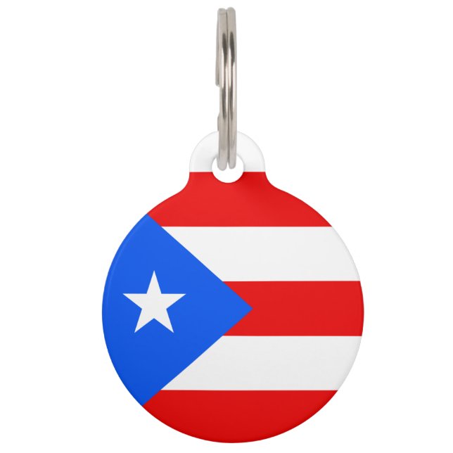 Puerto Rico Flag Pet Tag (Back)