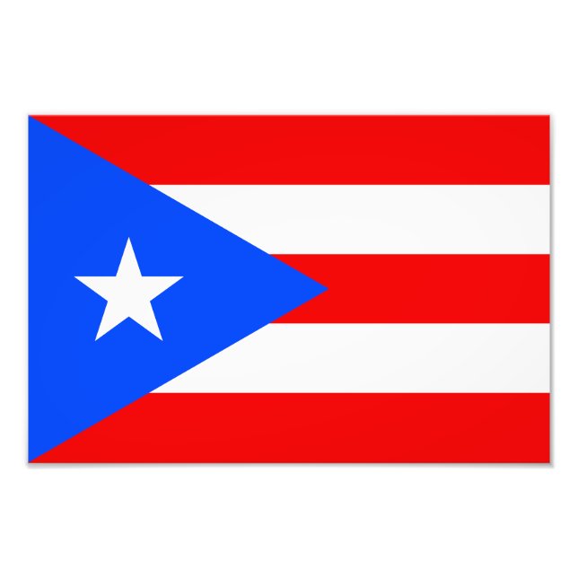 Puerto Rico Flag Photo Print (Front)