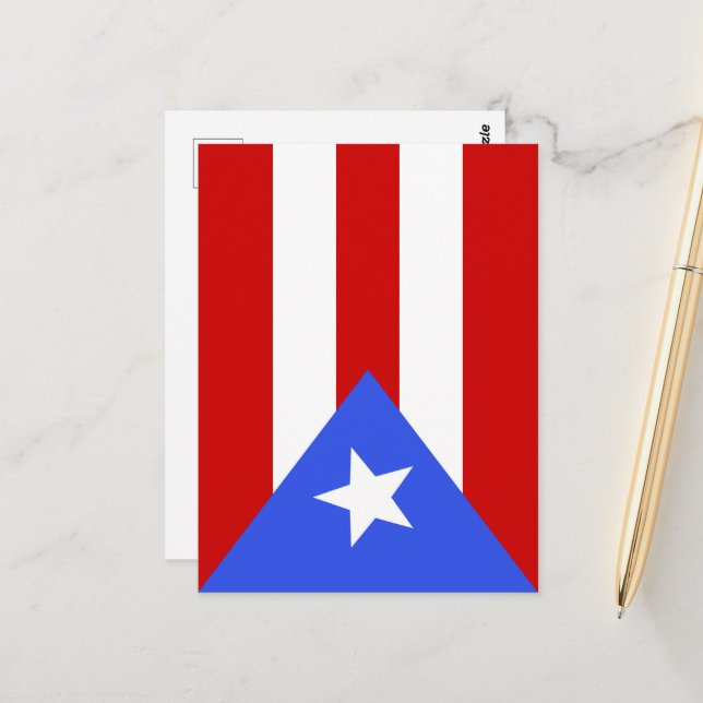 Puerto Rico flag Postcard (Front/Back In Situ)