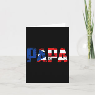 Puerto Rico Flag Pride Fathers Day Puerto Rican Me Card